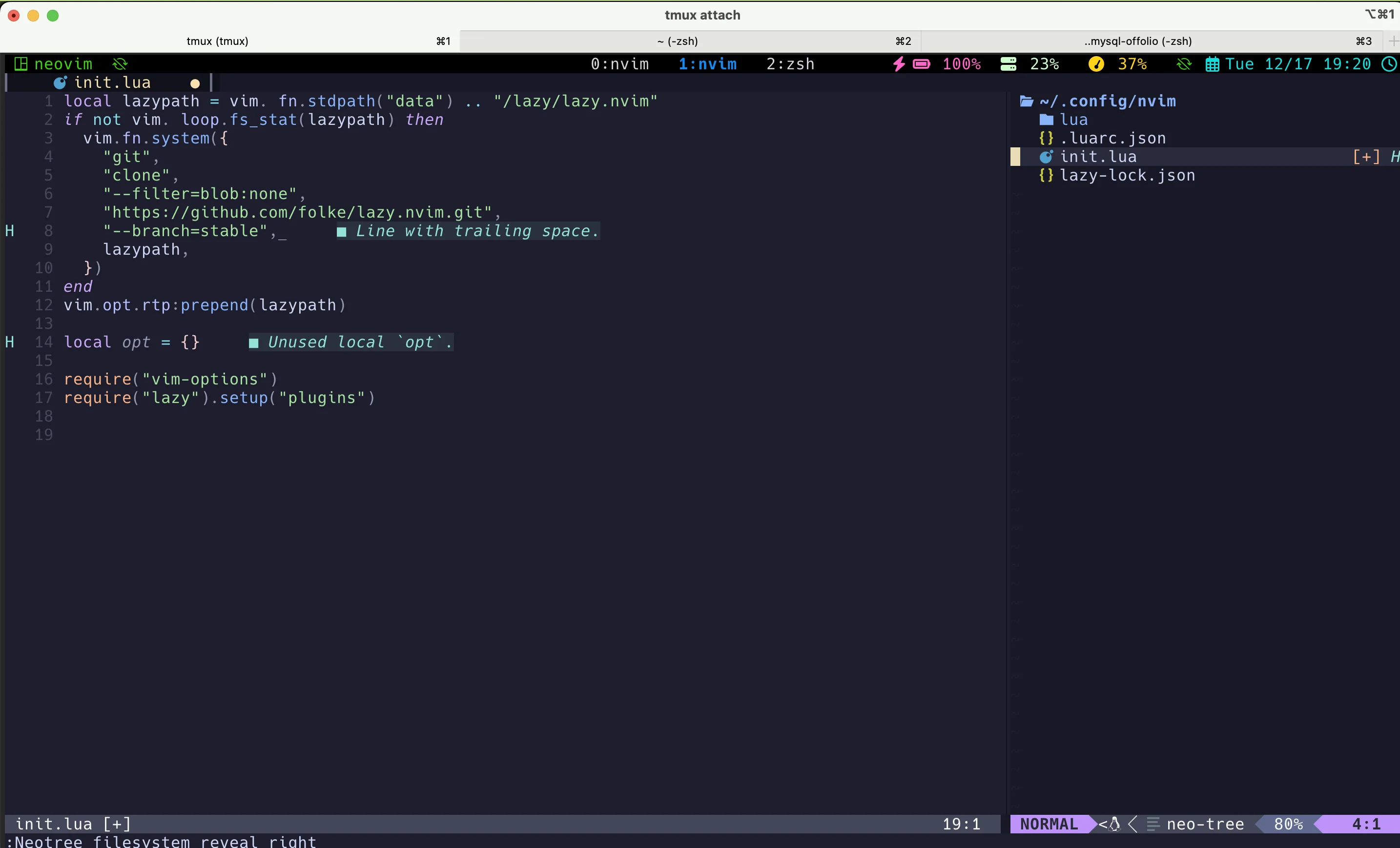 iTerm zsh